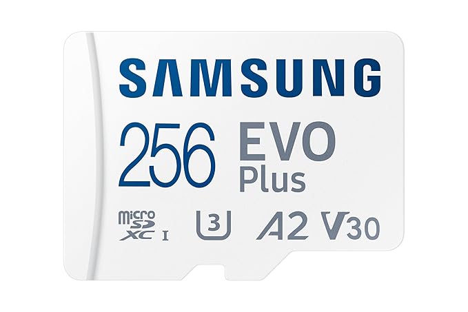SAMSUNG EVO Plus 256GB Micro w/SD Adaptor SDXC, Up-to 160MB/s, Expanded Storage for Gaming Devices, Android Tablets and Smart Phones, Memory Card