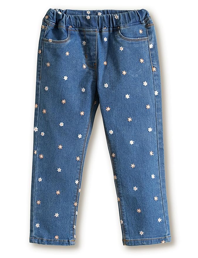 Amazon Brand - Symbol Girls Cotton Rich Stretchable Jogger Jeans | Elasticated Waistband | Jeggings | Age 2-12 Years