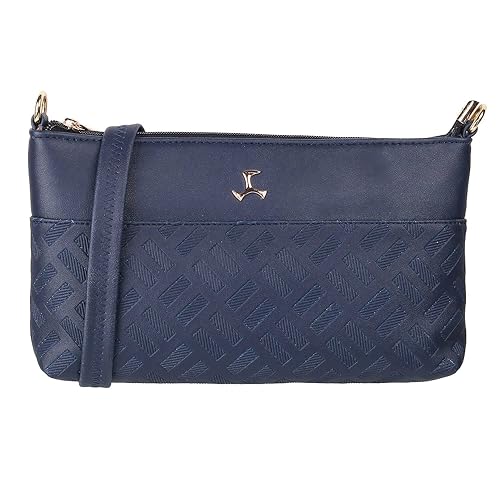 Mochi Women Blue Zip Top Sling Bag (66-7254)