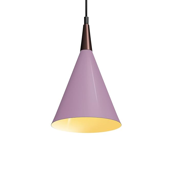 wipro BeuHome Pendant Light BP04 | Premium Indoor Decorative Light with Contemporary Sleek Design | Hanging Light for Living Room, Dining | E27 (Matte Pink)