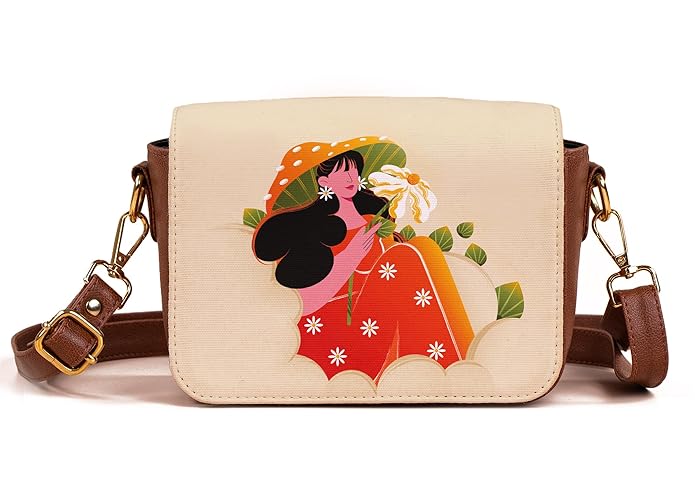 Kalankit Shoulder Bag for Woman | Vegan Leather Sling Bags for Women | Compact Crossbody Purse, Stylish Side Sling Bag & Gift for Woman