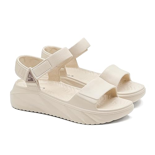 ASIAN Indigo-32 Women’s Casual Platform Sandals with Adjustable Strap | Lightweight EVA Sandals with Comfortable Cushioning Footbed for Travel