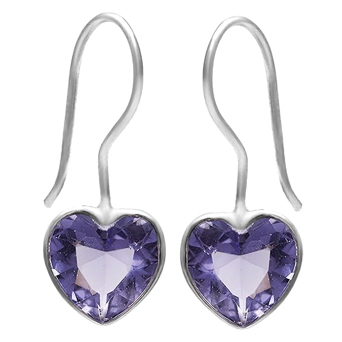 GIVA 925 Silver Ornate Purple Heart Earrings | Gifts for Girlfriend, Gifts for Women and Girls | With Certificate of Authenticity and 925 Stamp | 6 Month Warranty*