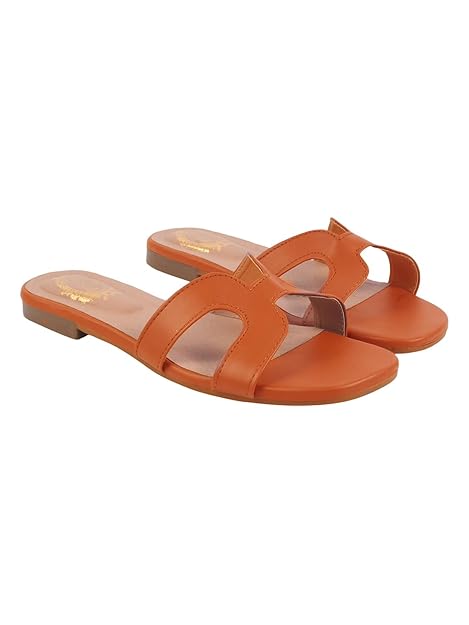 Shoetopia Women’s Flat Sandals with Stylish Cut-Out Strap Design || Comfortable Casual Slip-On Flats for Everyday & Ethnic Footwear