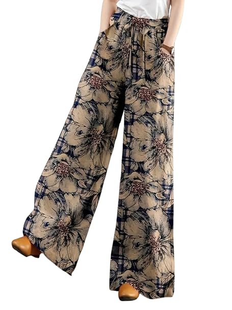 Leriya Fashion Women's Trouser|Sharara | Boho Harem Pants|Rayon Palazzo Plazo Pant| Loose Fit Baggy Trousers with Elastic Waistband|Casual Yoga & Lounge Wear (Available in Plus Size)