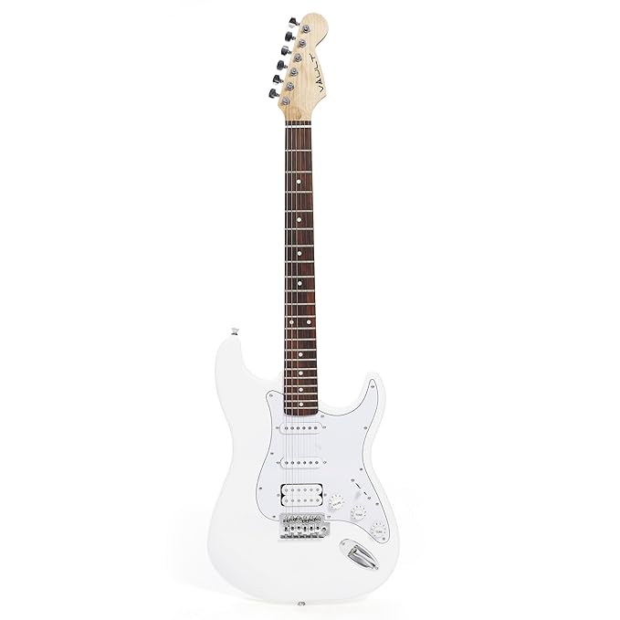 VAULT Sycamore Wood ST1 Premium Sycamore Electric Guitar - White