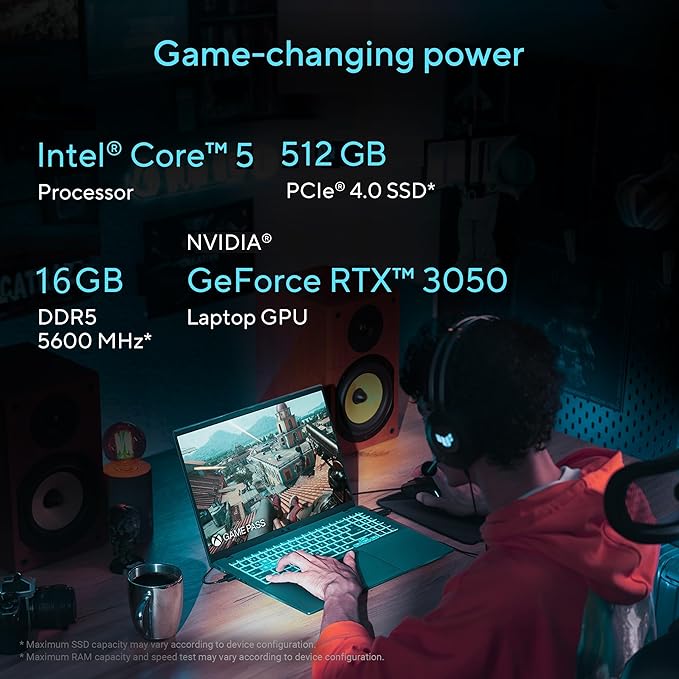 ASUS Gaming V16 (2025), Intel Core 5 210H (14th Gen), RTX 3050-6GB, 16GB RAM, 512GB SSD, FHD+, 16", 40 cm, Windows 11, M365 Basic(1yr)* Office24, Matte Black, 1.95 Kg, V3607VJ-RP134WS, Gaming Laptop