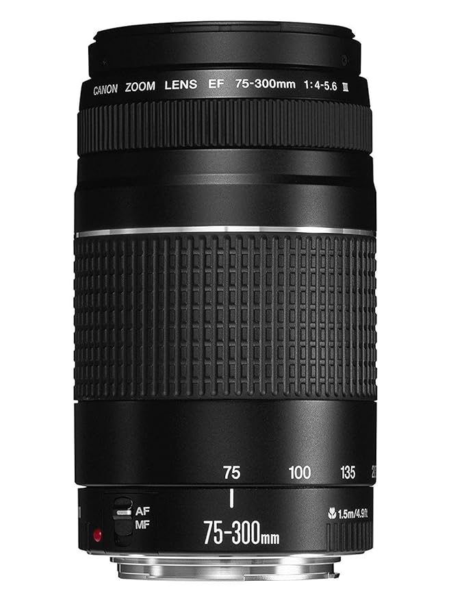 Canon EF 75-300 mm f/4-5.6 III Telephoto Zoom Lens for Canon SLR Cameras (Black)