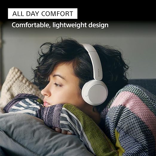 Sony WH-CH520 Wireless Bluetooth Headphones On Ear with Mic, Up to 50Hrs Battery, Quick Charge, DSEE Upscale, Multipoint Connectivity, Voice Assistant, Customized EQ-Black
