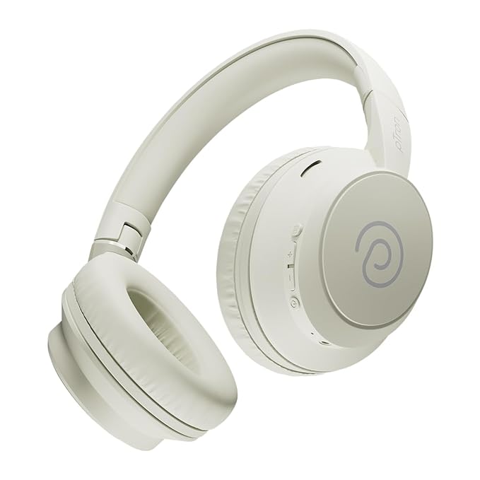 pTron Studio Evo 70hrs Playtime Wireless Over Ear Headphones with HD Mic, Low-Latency Game/Movie/Music Modes, Punchy Bass, BT5.3, Dual Device Pairing, Voice Assistant & Type-C Fast Charging (Black)