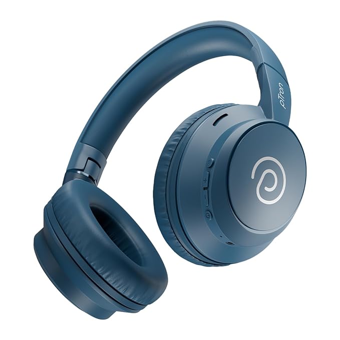 pTron Studio Evo 70hrs Playtime Wireless Over Ear Headphones with HD Mic, Low-Latency Game/Movie/Music Modes, Punchy Bass, BT5.3, Dual Device Pairing, Voice Assistant & Type-C Fast Charging (Black)