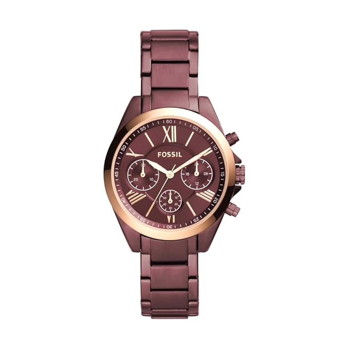 Fossil Modern Courier Analog Red Dial and Band Women's Stainless Steel Watch-BQ3281