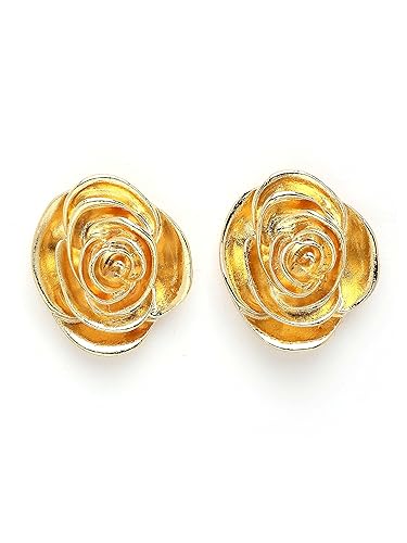 KARATCART Gold Plated Floral Stud Earrings for Women (33038774)