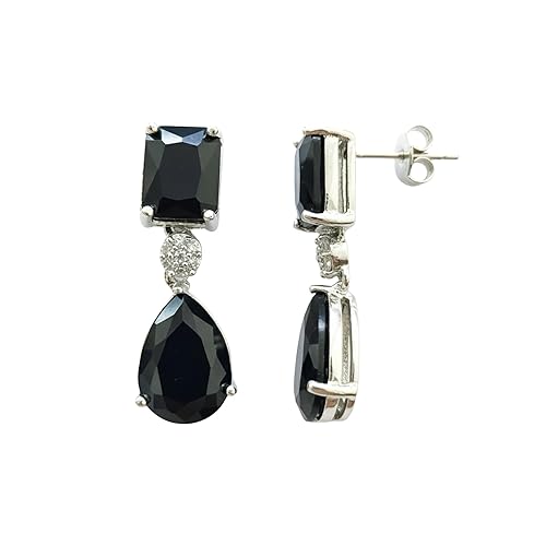 I Jewels Silver Plated Designer American Diamond Earrings for Women