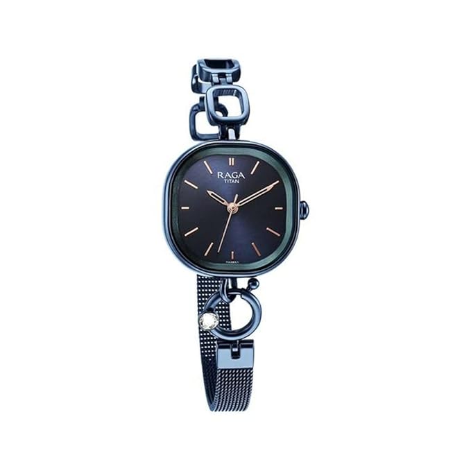 Titan Raga Delight Quartz Analog Blue Dial Blue Metal Strap Watch for Women - NT2693QM01