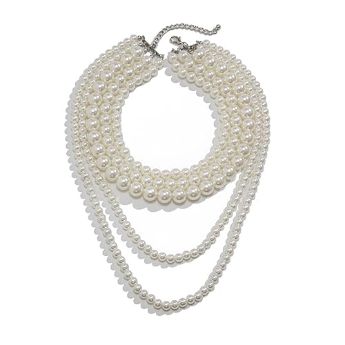 Shining Diva Fashion Latest Stylish Fancy Pearl Jewellery Set Necklace for Women and Girls (16206np)