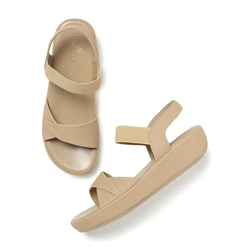 Marc Loire Women Solid Open Toe Flats Sandals I Ankle Loop with Comfortable Sole