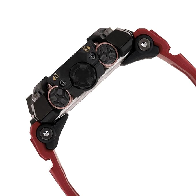 Casio G-Shock GWG-B1000-1A4DR Rose Gold IP Analog-Digital Dial Red Resin Strap Men's Watch Mud Resistant Tough Solar G1474