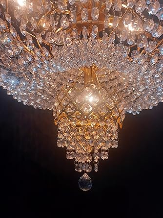 Antique Design Crystal Hanging Ceiling Light Chandelier Crystal k9 Orginal 6652 Baksit Size:-600mm(24" inch)