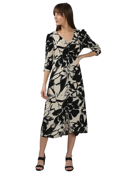 VERO Moda Midi Fit and Flare Dress for Women