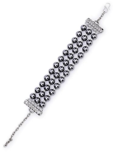 Karatcart Glossy Finish Tumble Stone Studded Beaded Bracelet for Women
