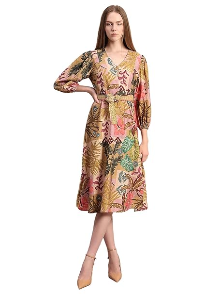 VERO Moda Midi Fit and Flare Dress for Women