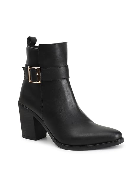 Elle Women Stylish, Trendy, Comfortable Heeled Boot with extra cushion for Office, Party and Casual Use