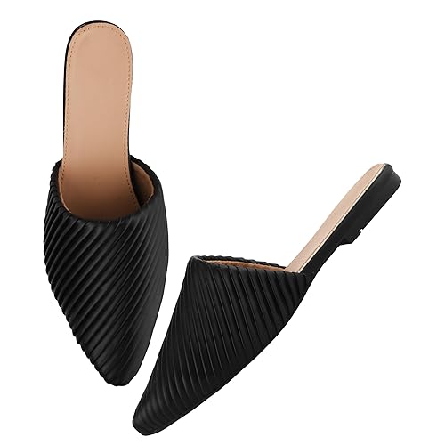 SilverArrow Womens Dotiq Mules | Casul Shoes | Flat Mules Sandals Open Back | Suitable for Casual Outfit