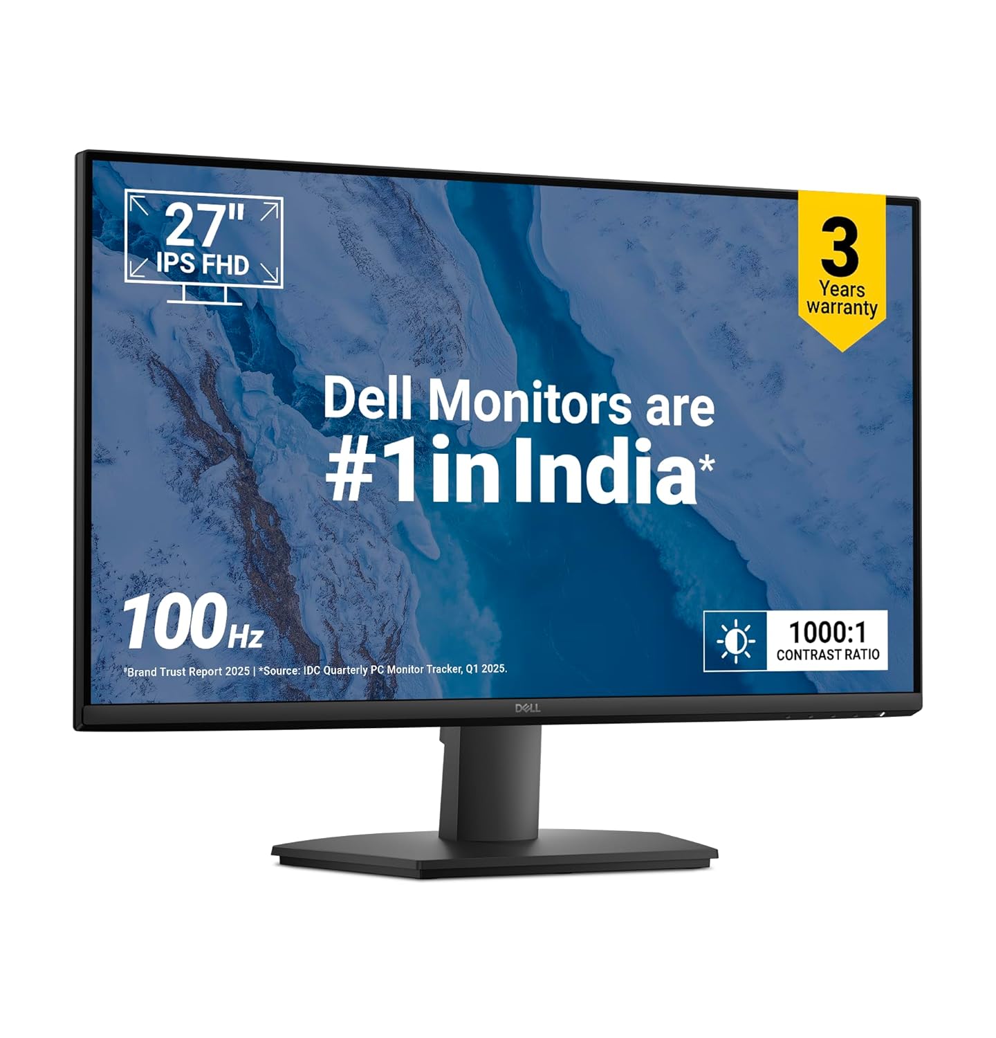 Dell S2725QC 27"/68.58 cm USB-C Monitor|Titan Grey|IPS 120Hz| 350 cd/m2 |4 ms, Contrast 1,500:1| Tilt, Height, Pivot & Swivel Adjustable|Ports: 2X HDMI| 2 * 5W Speakers|99% SRGB |AMD Freesync Premium