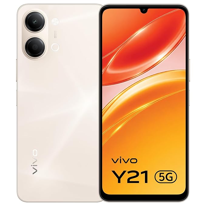 vivo Y21 5G (Champagne Gold, 6GB RAM, 128GB Storage) with No Cost EMI/Additional Exchange Offers