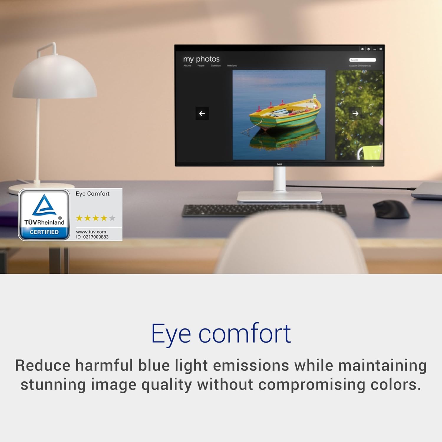 Dell 27 Plus S2725DC QHD Display QHD USB-C 27" QHD (2560 x 1440) 144 Hz 1 ms, 2 3 W Speakers, USB-C/HDMI/DisplayPort 1.4, Height/Tilt/Rotary, AMD FreeSync - Ash White