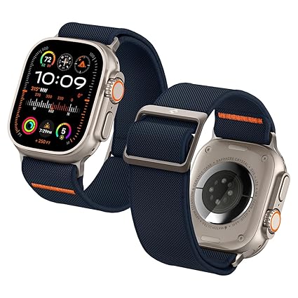 Spigen Strap Band for Apple Watch Ultra 3/2/1 49mm, Series 11/10 46mm, 9/8/7 45mm, SE3/SE2/SE/6/5/4 44mm, 3/2/1 42mm, Lightweight, Durable(Lite Fit Ultra) - Navy