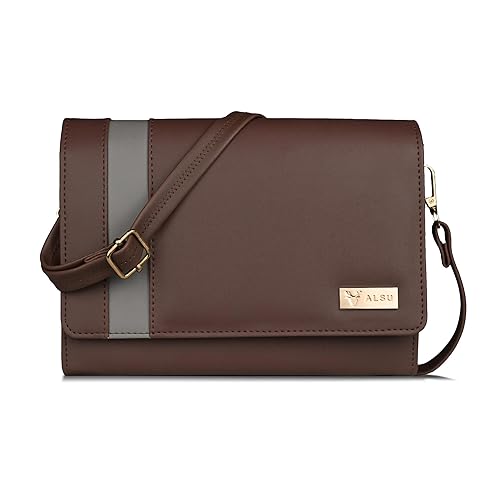 ALSU Women's trendy Sling Bag | handbag | purse | crossbody bag| deattachable straps | adjustable straps |card slots side bag| phone pocket