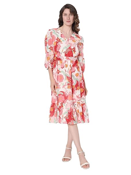 VERO Moda Midi Fit and Flare Dress for Women