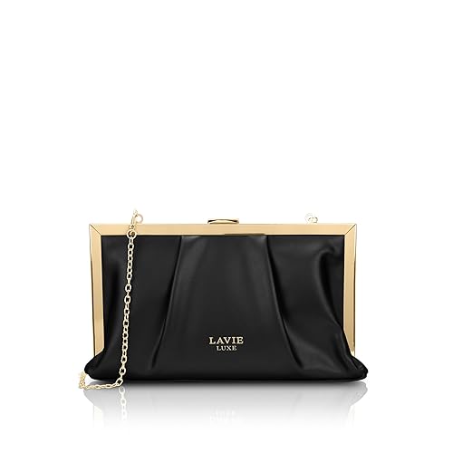 Lavie Luxe Women's Pleatz25 Framed Clutch | Ladies purse | Gift For Women