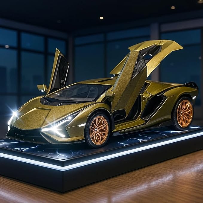 GRAPHENE 1:32 Scale Diecast Pull Back Action Metal Lamborghinii Revalto Toy Car Miniature Model Exclusive Premium Openable Doors Light & Music Kids Engine Realistic Gift for 2+ Years Boys Girls