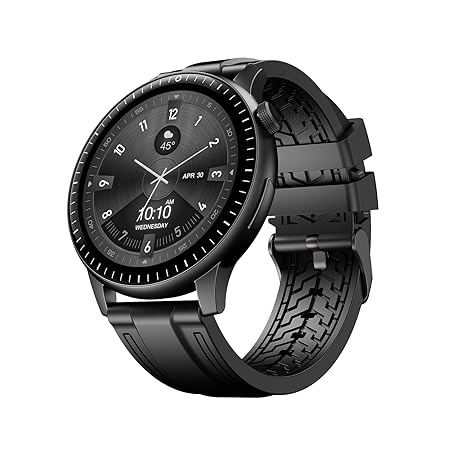 Boat Valour Watch 1 R, AI Smart Habit Builder, 1.43" 3D Immersive AMOLED Display, 1000 nits, Light-Weight Aluminium Build 3 ATM, 10 Days Battery Life, Smart Watches for Man (Obsidian Black)