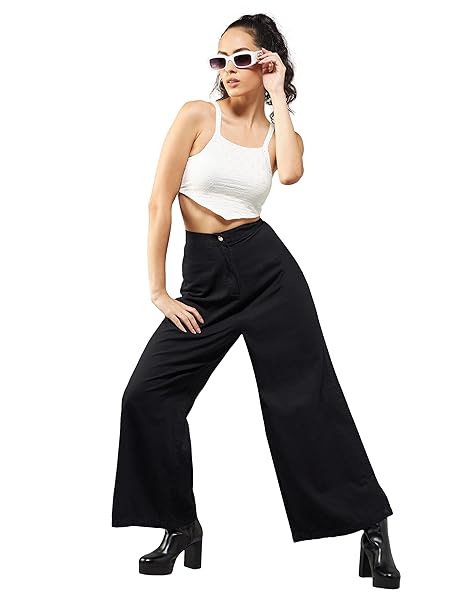 Miss Chase Women's Denim Flared Pants