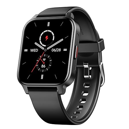Boat Wave Call 2 Plus Smart Watch w/Bilingual Support (Hindi/English), 1.96”(4.97 cm) HD Display, BT Calling, 100+Sports Modes, Animated Watch Faces, Voice Assistant(Active Black)