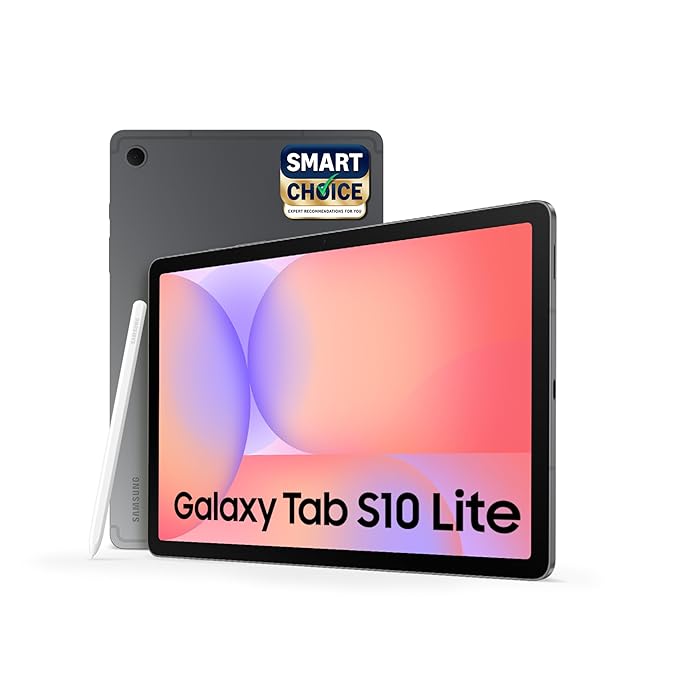 Samsung Galaxy Tab S10 Lite with AI [Smartchoice], S Pen in-Box, 27.7 cm (10.9 Inch) Display, Object Eraser, 90Hz Refresh Rate, IP42 Rating, 6GB RAM, 128GB Storage, Wi-Fi + 5G Tablet, Gray