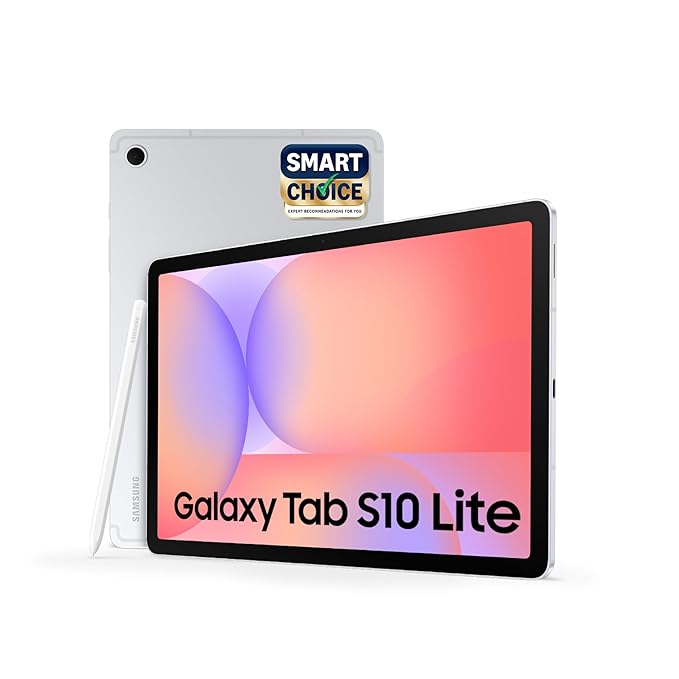 Samsung Galaxy Tab S10 Lite with AI [Smartchoice], S Pen in-Box, 27.7 cm (10.9 Inch) Display, Object Eraser, 90Hz Refresh Rate, IP42 Rating, 6GB RAM, 128GB Storage, Wi-Fi + 5G Tablet, Silver