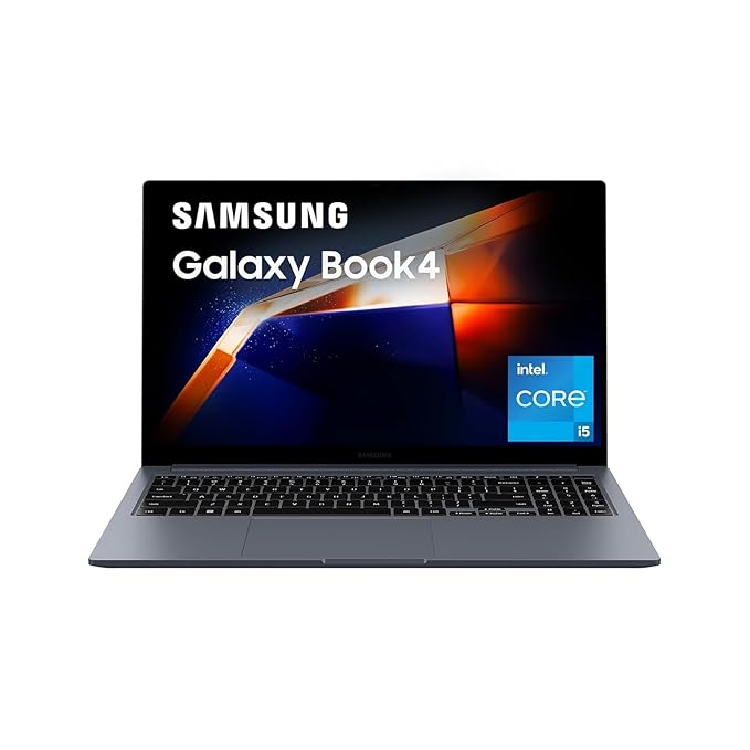Samsung Galaxy Book4 15.6" Full HD Screen | Intel Core i5 1335U Processor | 16GB RAM | 512GB SSD | Windows 11 Home | ms-Office | Fingerprint Reader | Intel Iris XE Graphics | NP750XGJ-LG7IN | Grey.