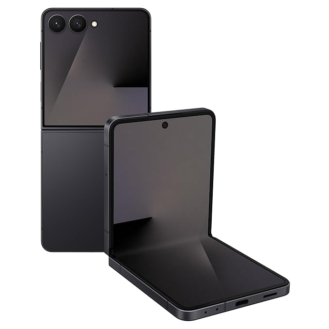 Samsung Galaxy Z Flip7 5G Smartphone with Galaxy AI (JetBlack, 12GB RAM, 256GB Storage), Ultra Sleek Design with 50MP High-Resolution Camera, Exynos 2500, Google Gemini