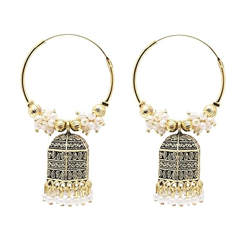 I Jewels Gold Plated fancy Trendy Style Jhumka Earrings For Women