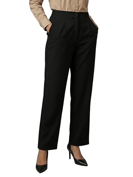 Leriya Fashion Formal Pants for Women Office Wear |Trousers for Women – Straight Pants for Woman Formal Pant for Woman, Stretch Lycra Workwear Trousers