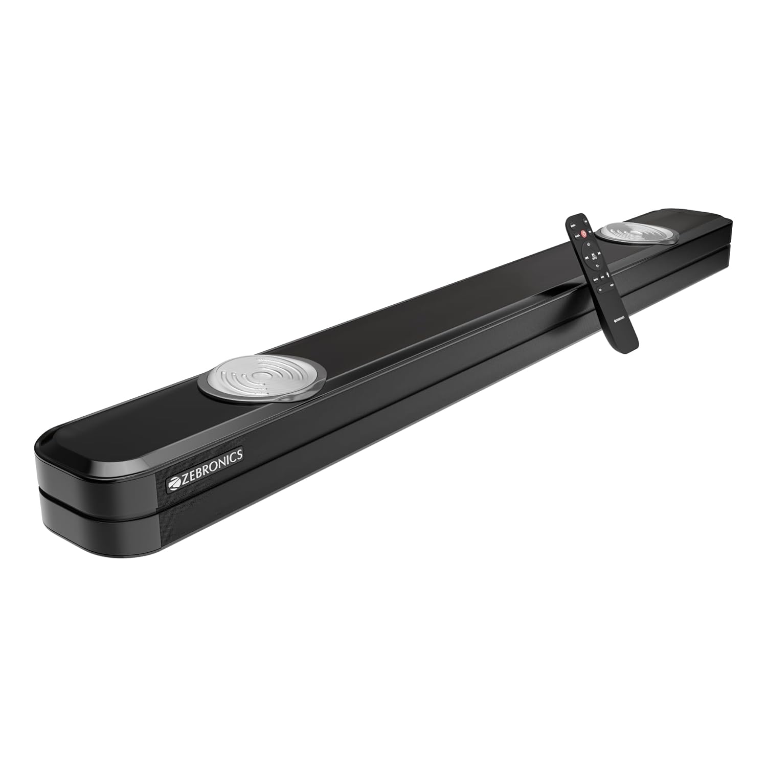 Zebronics 130W Soundbar, Dual 7.62cm Subwoofers, Dual Drivers, BTv5.0, HDMI ARC, Optical, USB, AUX, LED Display, Remote Control, Volume & Media Control, Wall Mount, Glossy Finish (Juke Bar 3650 Pro)