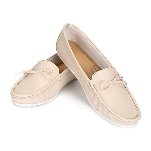 YOHO Bliss Comfortable Slip On Semi Casual Loafer for Women | Stylish Fashion Moccasins Range | Cushioned Footbed Finish | Flexible | Style & All-Purpose | Formal Office Wear Shoe