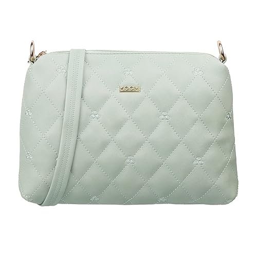 Mochi Women Lightgreen Zip Top Sling Bag (66-7354)