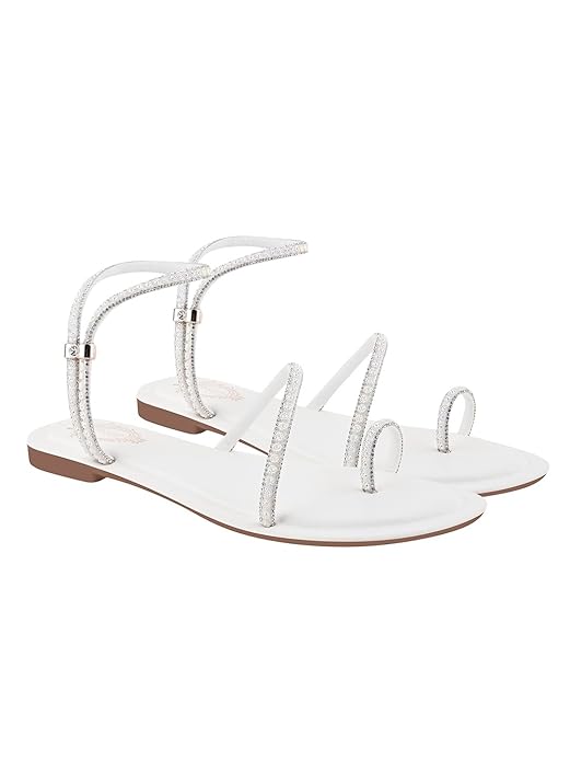 Shoetopia Women’s Chic Square-Toe Slides with Embellished Pearl Strap || Casual, Ethnic, Party, Wedding, Festive Comfortable