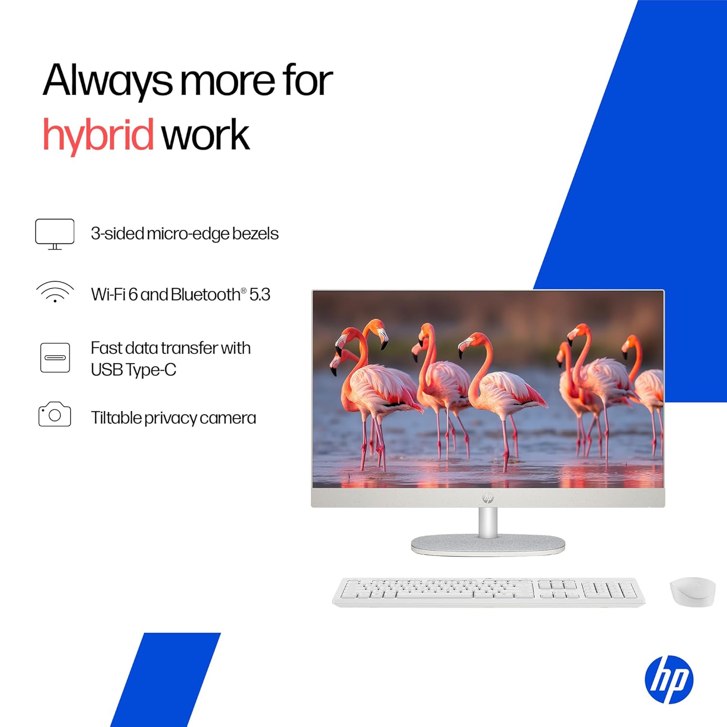 HP All-in-One, Intel Core Ultra 7 155U (16GB DDR5,1TB SSD) IPS, 300 nits, Touch, Anti-Glare, FHD, 27inch(68.6cm), Win11, M365*, Shell White, 6.72kg, FHD IR tilt Camera w/Privacy shuttter, 27-cr1418in